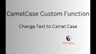 CamelCase Custom Function How to Use it [upl. by Hailat494]