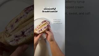 Japanese Konbini Food Blueberry Cream Sando [upl. by Aymahs]