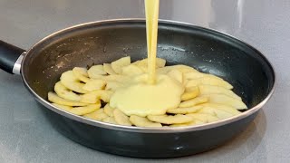 GÂTEAUX EXPRESS AUX POMMES FAIT À LA POÊLE 🍎 Idéal pour goûter de dernière minute 👌🏻 [upl. by Lledyr]