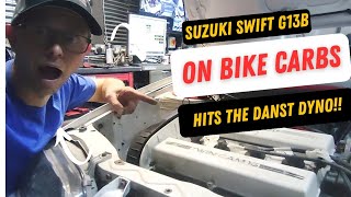 Suzuki Swift GTI bike carb Dyno video at danST Engineering [upl. by Jean-Claude]