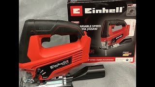 Einhell TCJS 18 Volt Jig Saw Unboxing and Review [upl. by Huskey]