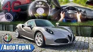 Alfa Romeo 4C  POV Exhaust SOUND Drive ACCELERATION amp TOP SPEED Autobahn by AutoTopNL [upl. by Vevine231]