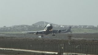 Rough Landing due Crosswind Caledonian L1011 [upl. by Osborn545]