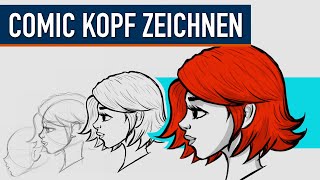 Comic Kopf Zeichnen  Komplette Zeichenübung [upl. by Anahoj990]