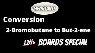 2bromobutane to but2ene convert 2bromobutane to butene organic chemistry class 12th [upl. by Llib]
