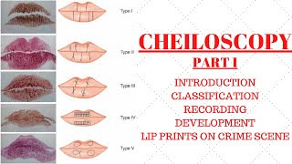 Cheiloscopy  Study of lip prints  Suzuki and Tsuchihashi Martin santos classification  Notes [upl. by Alimrahs]