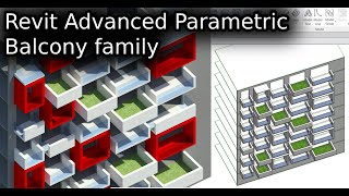 Revit Advanced Parametric Family  5 in 1 Balcony [upl. by Akeylah124]