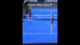 Insane defence Tapia  padel padelskills padelpower sports padelpractice [upl. by Farnham]