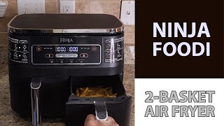 Ninja Foodi 2Basket Air Fryer wDualZone Technology First Look amp First Cook [upl. by Kyl]