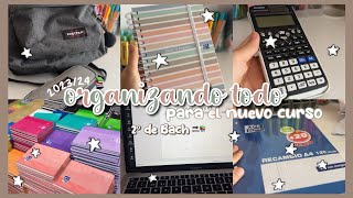 ORGANIZACIÓN REGRESO A CLASES 📚 organizando todo para 2º de Bach 🔬🫶🏼 carpeta agenda estuche [upl. by Neeli]