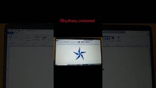 how to draw a star ⭐star drawing simple star drawing in ms paint [upl. by Cleti338]