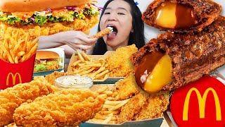 McDONALDS FISH amp CHIPS MUKBANG Crispy Fried Fish amp Fries Chocolate Pie Fish Sandwich  ASMR [upl. by Brita]