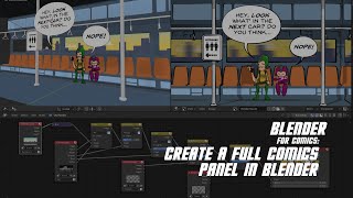 Create a comics panel in Blender [upl. by Yvad719]