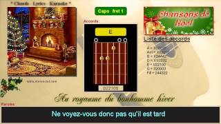 Paroles et accords  Au royaume du bonhomme hiver Cover Karaoke sans voix [upl. by Warfourd]