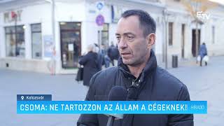 Csoma ne tartozzon az állam a cégeknek – Erdélyi Magyar Televízió [upl. by Worl]