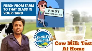 Country Delight Cow Milk Review with Testing kitCountryDelight [upl. by Aracaj]