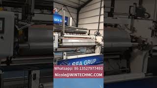 Wintech 2M Casting Hand Roll PE Stretch Film Machine5 layer Hand Roll Stretch Warp Film Machine [upl. by Helfand930]