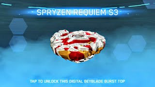 Beyblade Burst Evolution Hasbro App White Spryzen Requiem QR Code [upl. by Mohr146]