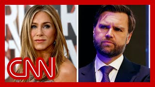 Jennifer Aniston blasts JD Vance for ‘childless cat ladies’ remark [upl. by Htirehc]