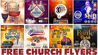 DOWNLOAD FREE CHURCH FLYERS  100 EDITABLE  PSD FILES [upl. by Anatole]