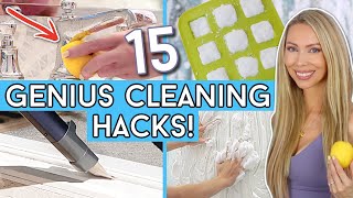 15 GENIUS Cleaning Hacks From PROFESSIONAL HOUSEKEEPERS [upl. by Margery]