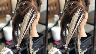 Balayage Tutorial 2 Ways to Paint Balayage Hair Color on the hairline [upl. by Aehsa754]