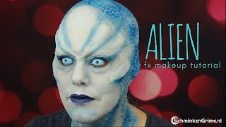 Blue Alien Makeup Tutorial  Special Effects Makeup Tutorial [upl. by Janela]