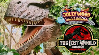 Jollywood The lost world Jurassic park ride  Innovative film City  Bangalore Jollywood adventures [upl. by Yelnikcm91]