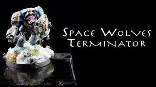 Painting Warhammer 40K Space Wolves Terminator [upl. by Aihsenal]