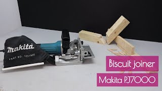 Biscuit Joiner Makita PJ7000  Tools for woodworking [upl. by Firman]