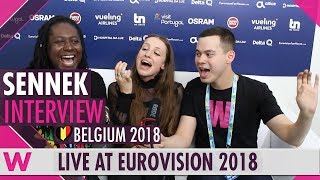 SENNEK Belgium interview  Eurovision 2018 second rehearsal [upl. by Kehr]