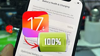 CAMBIO BATERIA IPHONE 12 iOS 174  BATERIA 100 [upl. by Hephzipa501]