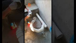 Record the whole process of bathroom drainage installation [upl. by Debra987]