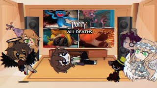 The Afton Family Reacts To Poppy Playtime All Chapter Deaths  Gacha club  LAZY [upl. by Aerdna]