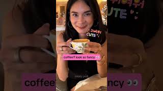 Pia coffee look so fancy cute mo piawurtzbach shorts coffee [upl. by Weissmann]