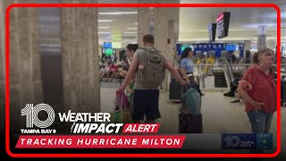 Airports in the Tampa Bay area announce closures ahead of Hurricane Milton [upl. by Kilbride]