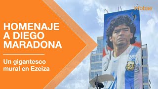 EL GIGANTESCO MURAL DE MARADONA EN EZEIZA [upl. by Aklam927]