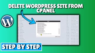 How to delete wordpress site from cpanel 2024 [upl. by Llenna371]