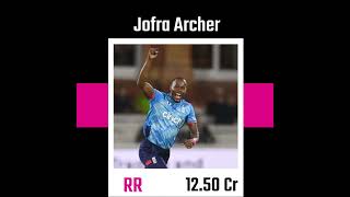 Jofra Archer Joins Rajasthan Royals for INR 125 Crore in IPL 2025 [upl. by Enaelem30]