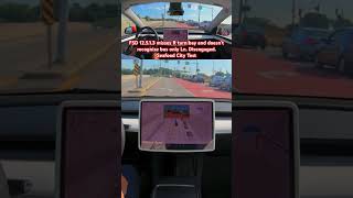 FSD 12513 misses R turn baytries bus Ln Disengaged Seafood City Test teslafsd fsdbeta fsd [upl. by Dusty]