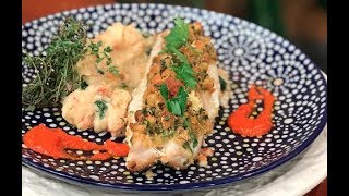 Pescado a la provenzal con puré con vegetales [upl. by Fraser]