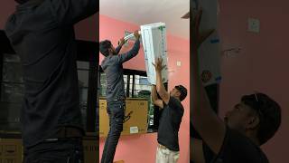 Ac fitting at home Zamzamairconditioner acinstallation [upl. by Warrenne516]