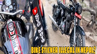 Bike Modification Sticker Legal Or illegal in Nepal  NEW LOOK FOR MY BIKE 😍 SYG MOTO [upl. by Quickman]