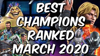 Best Champions Ranked March 2020  Seatins Tier List  Marvel Contest of Champions [upl. by Akamaozu]