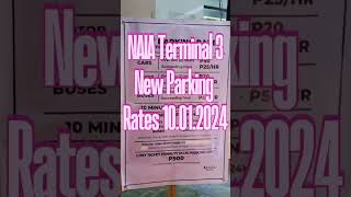 Latest Update  NAIA Terminal 3  Parking Rates Oct 1 2024  x4 Increased [upl. by Ahsinawt913]