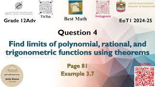 Limit of trigonometric functions  Q4 P1  12A  EoT1 [upl. by Edyaw594]