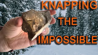 Freeze Damaged Creek Rock Flint Knapping the Impossible [upl. by Keener]