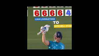 Livingstone To Mitchell starc 66664😱eng vs aus 4th odi 2024 [upl. by Dahsraf]