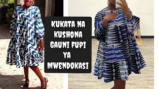 kukata na kushona mwendokasi fupi na malinda chini [upl. by Stirling]