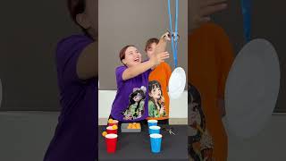 Ping Pong Challenge1 ⭕⭕ family game challenge funny shorts [upl. by Tucky541]